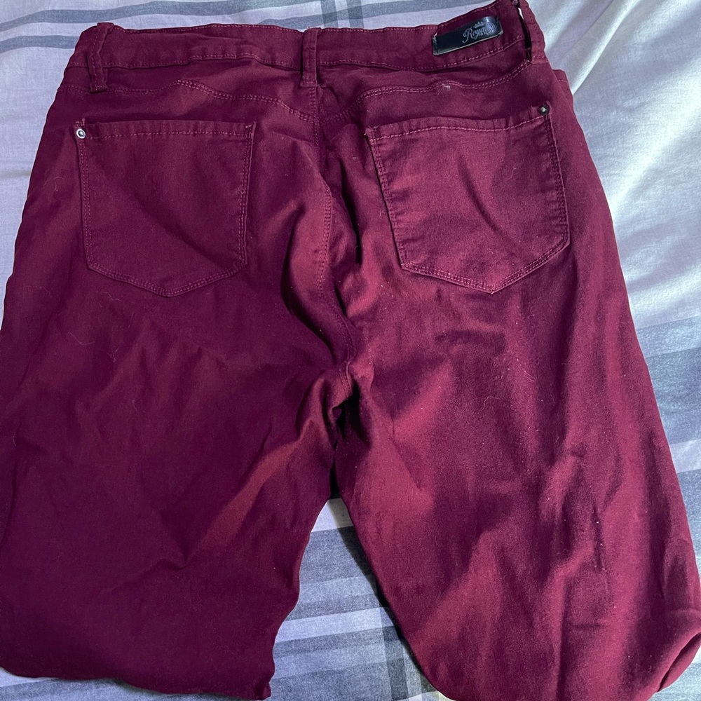 maroon jeans!